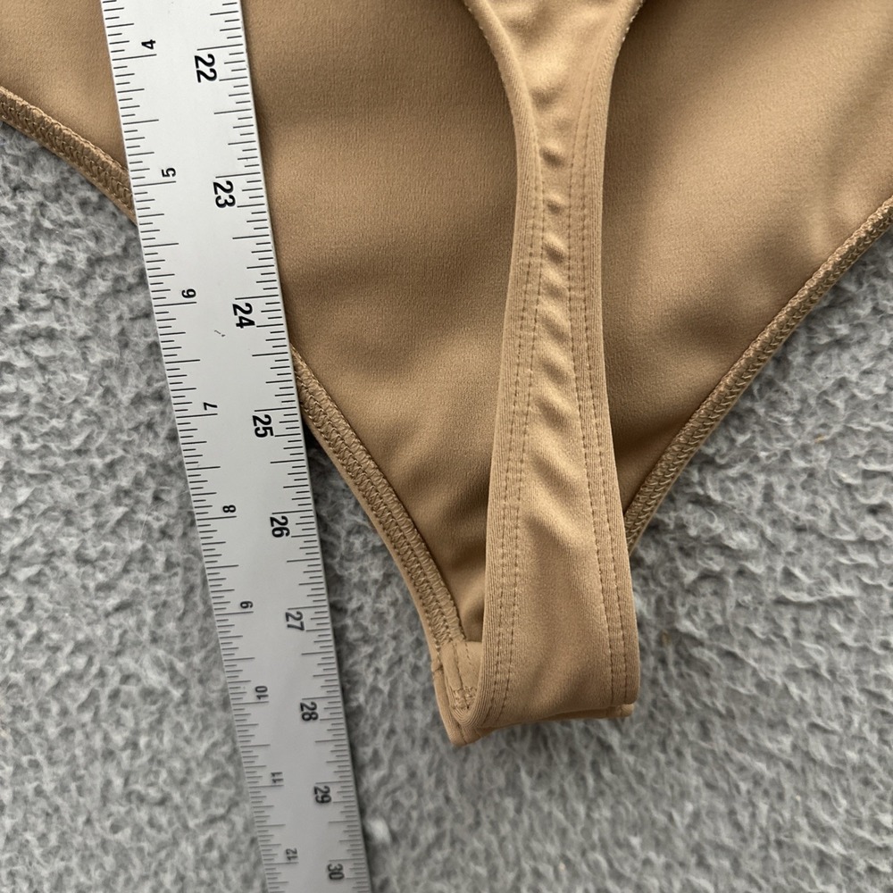 Express Body Contour Bodysuit Tank Sleeveless Thong Tan Women's Medium - Picture 7 of 7